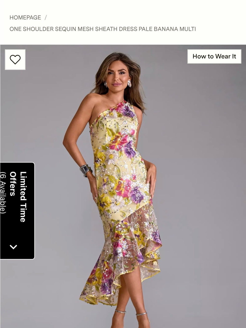 One Shoulder Sequin Mesh Sheath Dress